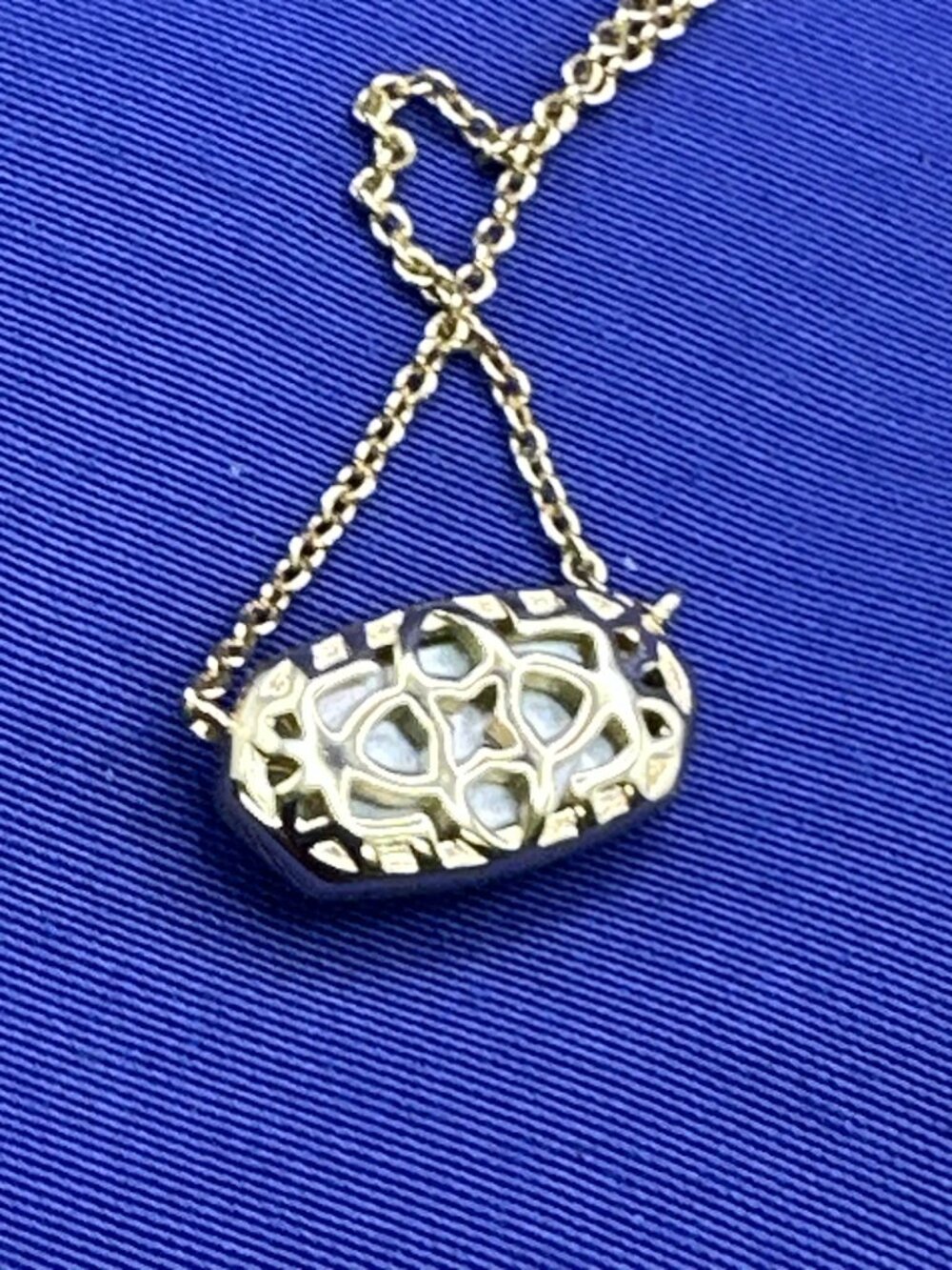 Kendra Scott “Elisa” Gold-Tone Necklace Peridot Illusion Bright Green Crystal - Picture 9 of 10